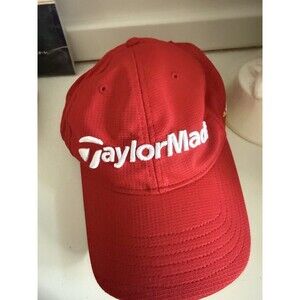 TaylorMade Embroidered Golf Hat Red Adjustable Tmax TP5 Gear Cap Wisconsin Logo